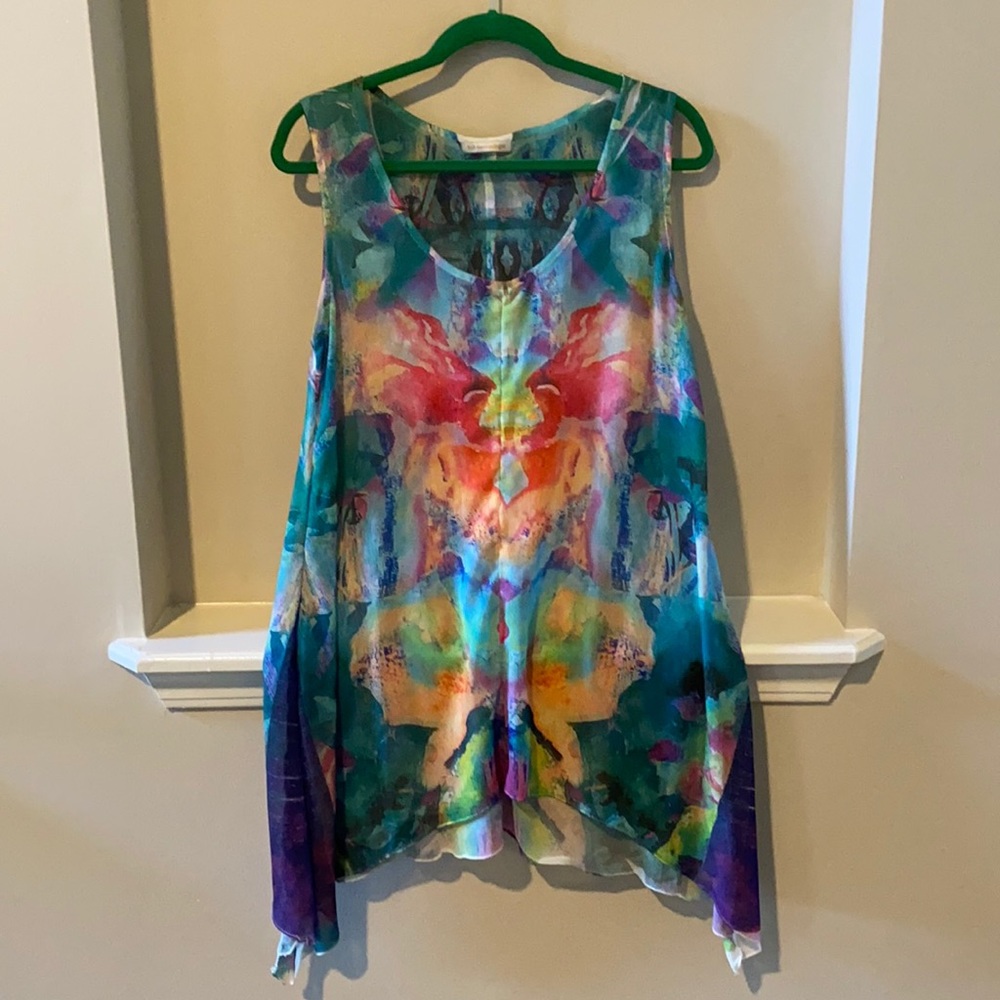 Soft Surroundings Watercolor Kaleidoscope Tank